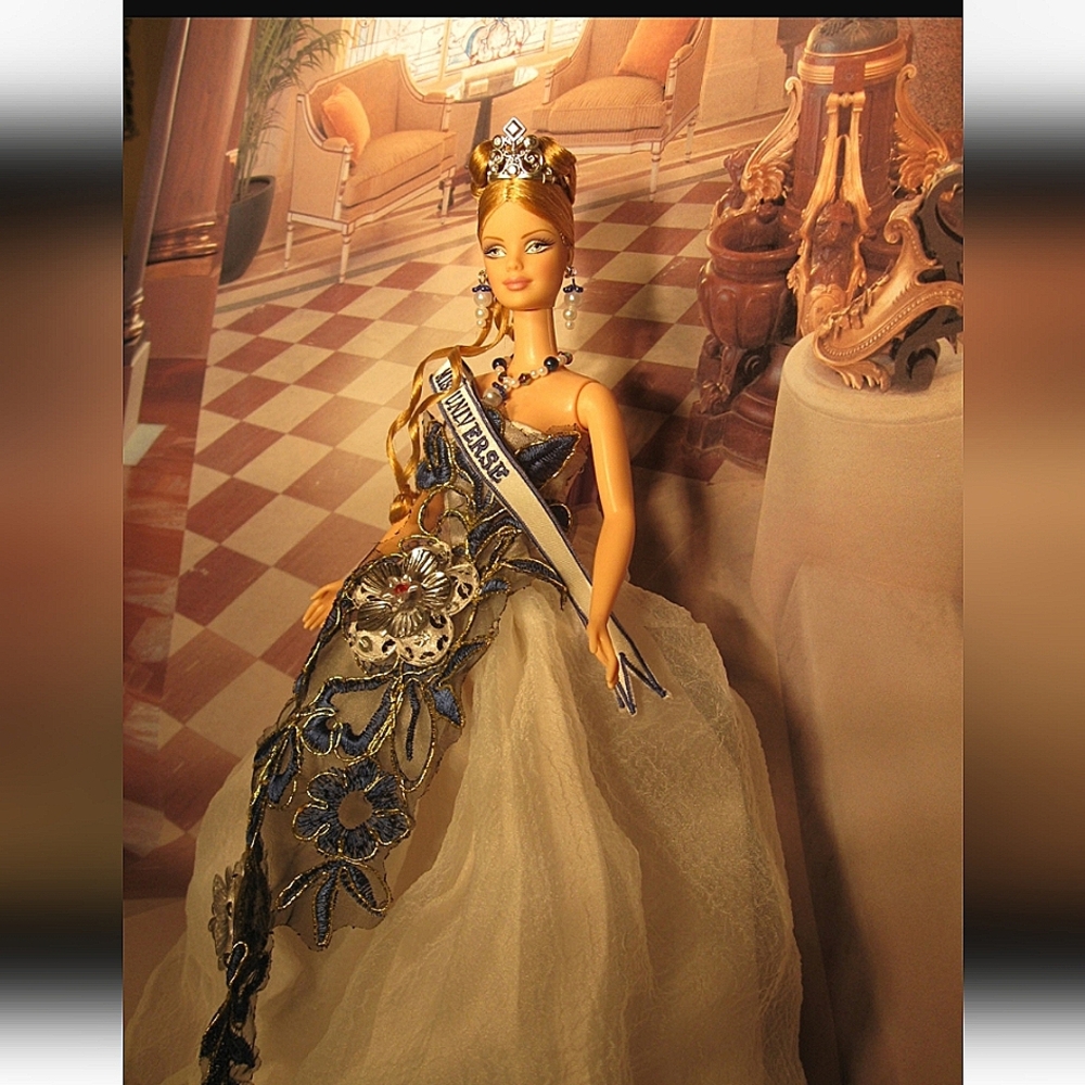 New OOAK Fashionable Barbie Doll in Gown Crown & Jewelry - Picture 2 of 5